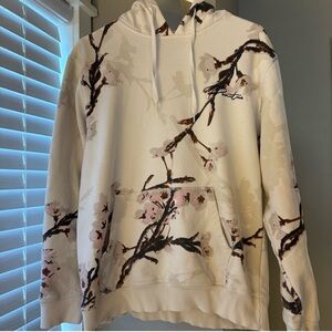 Primitive Cream Cherry Blossom Hoodie Pink Floral All-Over Print